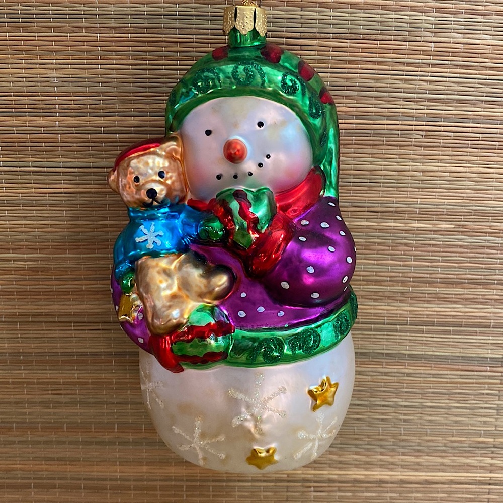 Classic Teddy Bear Snowman Collectible